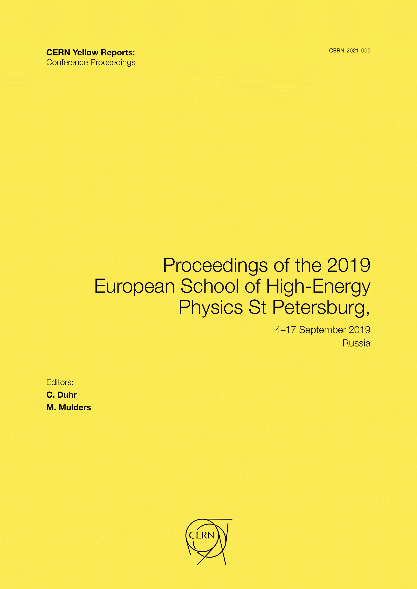 					View Vol. 5 (2021): Proceedings of the 2019 European School of High-Energy Physics, St Petersburg, Russia, 4–17 September 2019
				