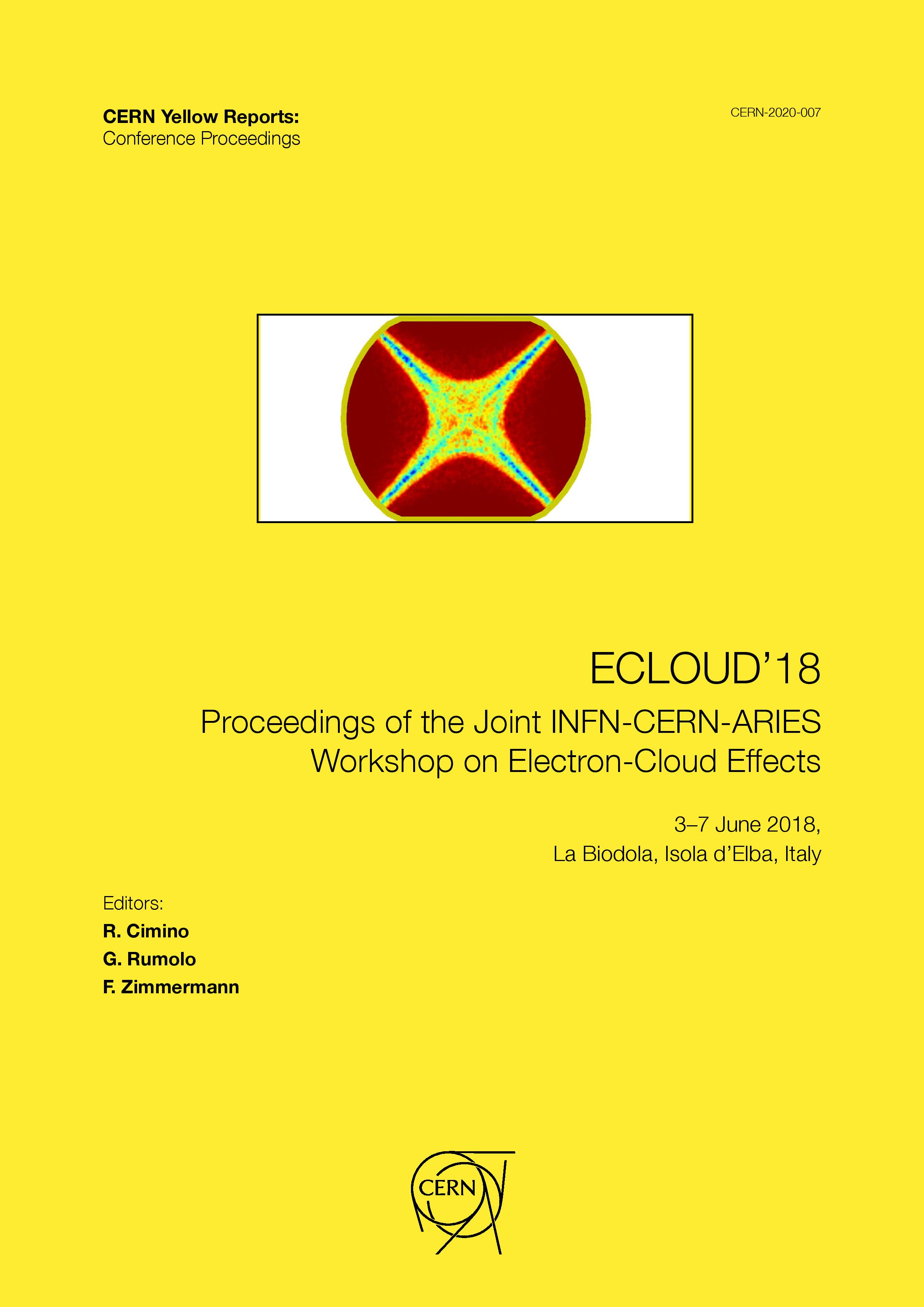 					View Vol. 7 (2020): ECLOUD’18 : Proceedings of the Joint INFN-CERN-ARIES Workshop on Electron-Cloud Effects, 3–7 June 2018, La Biodola, Isola d’Elba, Italy
				