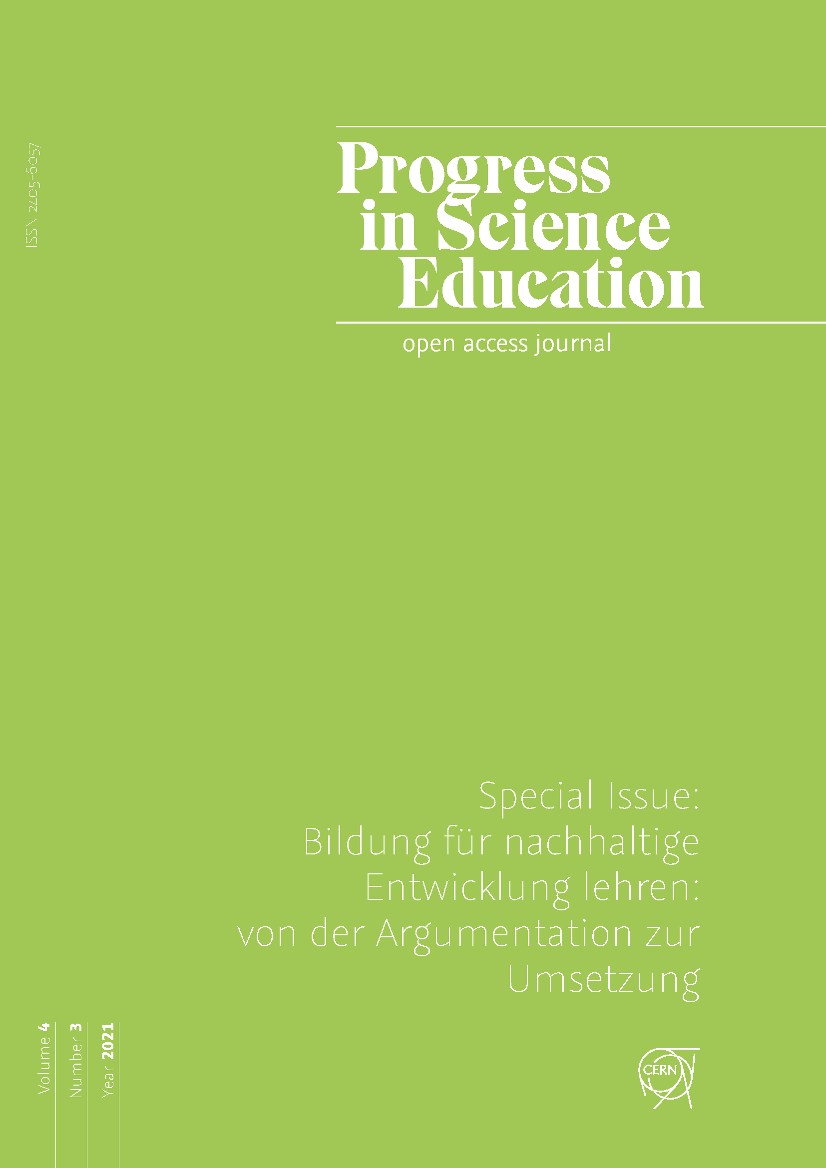 					View Vol. 4 No. 3 (2021): Special Issue: Bildung für nachhaltige Entwicklung lehren: von der Argumentation zur Umsetzung
				