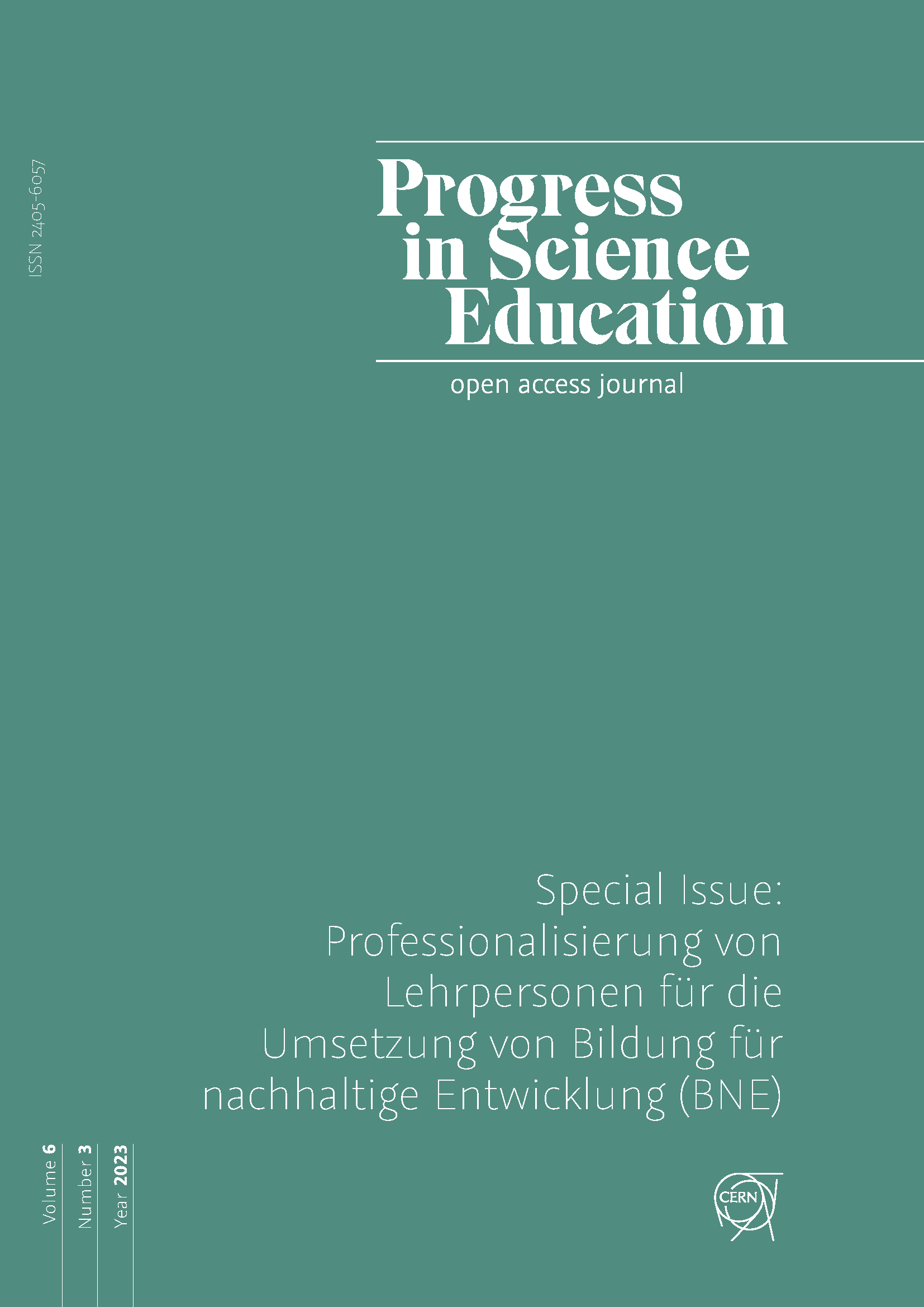 					View Vol. 6 No. 3 (2023): Special Issue: Professionalisierung von Lehrpersonen für die Umsetzung von Bildung für nachhaltige Entwicklung (BNE)
				