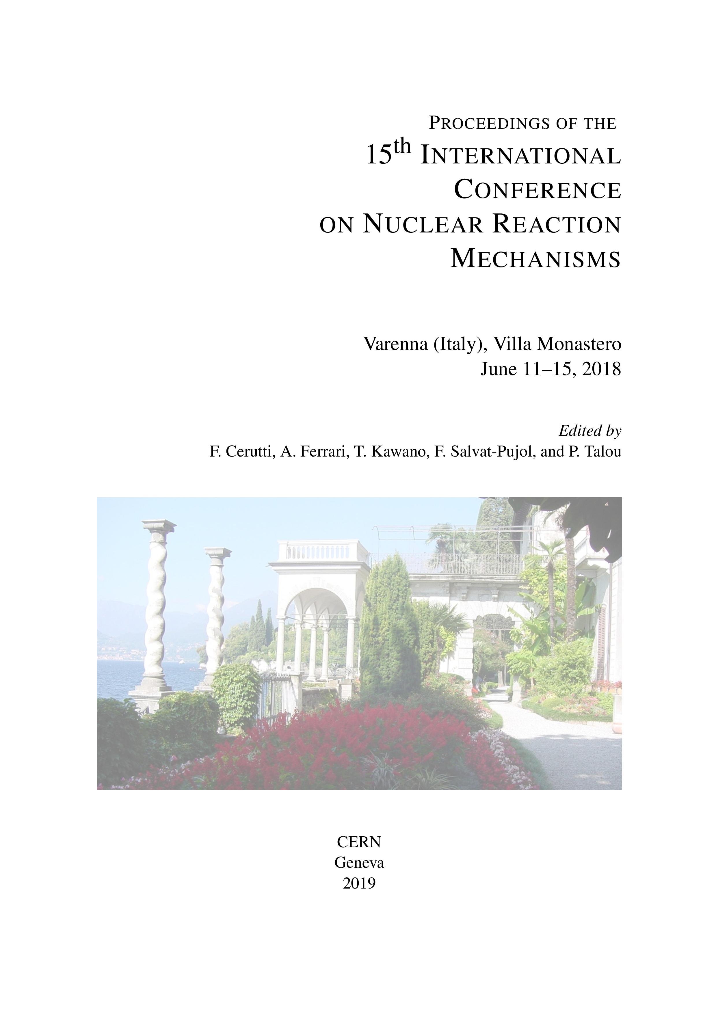 					View Vol. 1 (2019): Proceedings of the 15th International Conference on Nuclear Reaction Mechanisms
				
